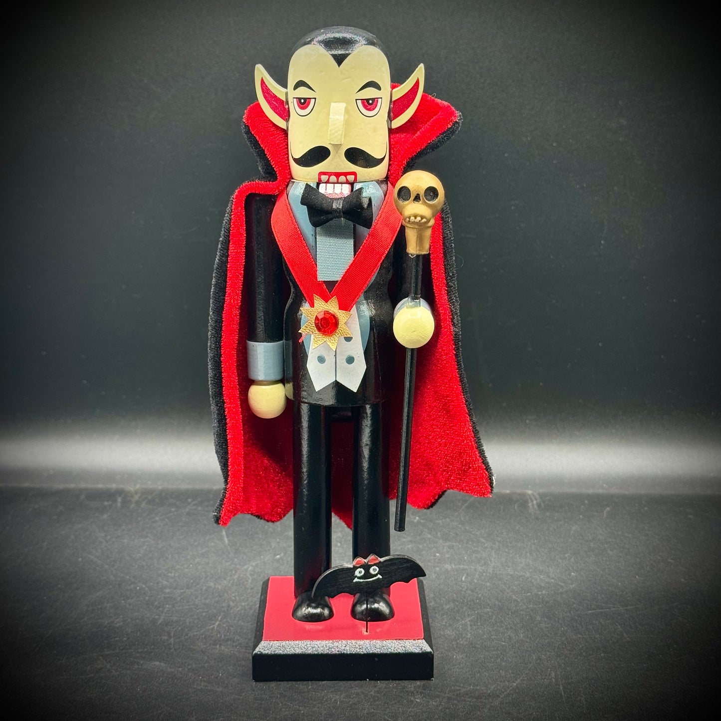 Vampire Nutcracker with Bat Accent