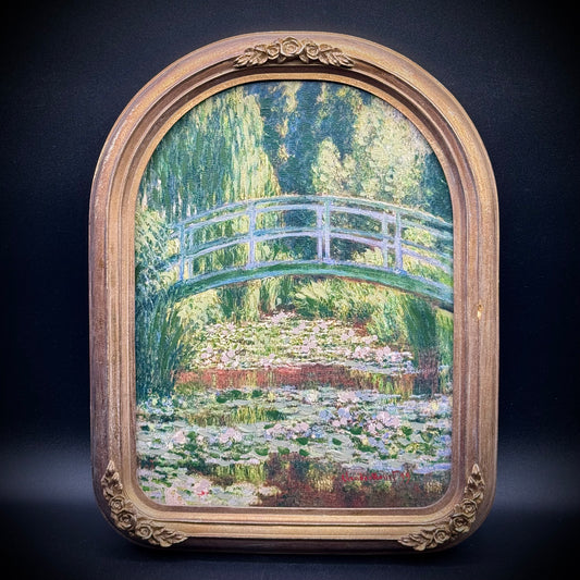 Claude Monet "Bridge over a Pond of Water Lilies" Giclee Print in Ornate Frame