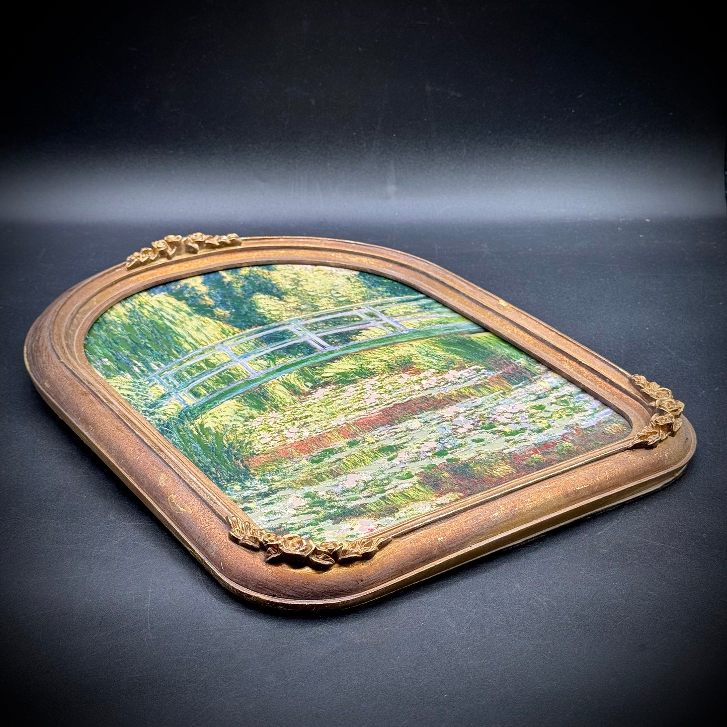 Claude Monet "Bridge over a Pond of Water Lilies" Giclee Print in Ornate Frame