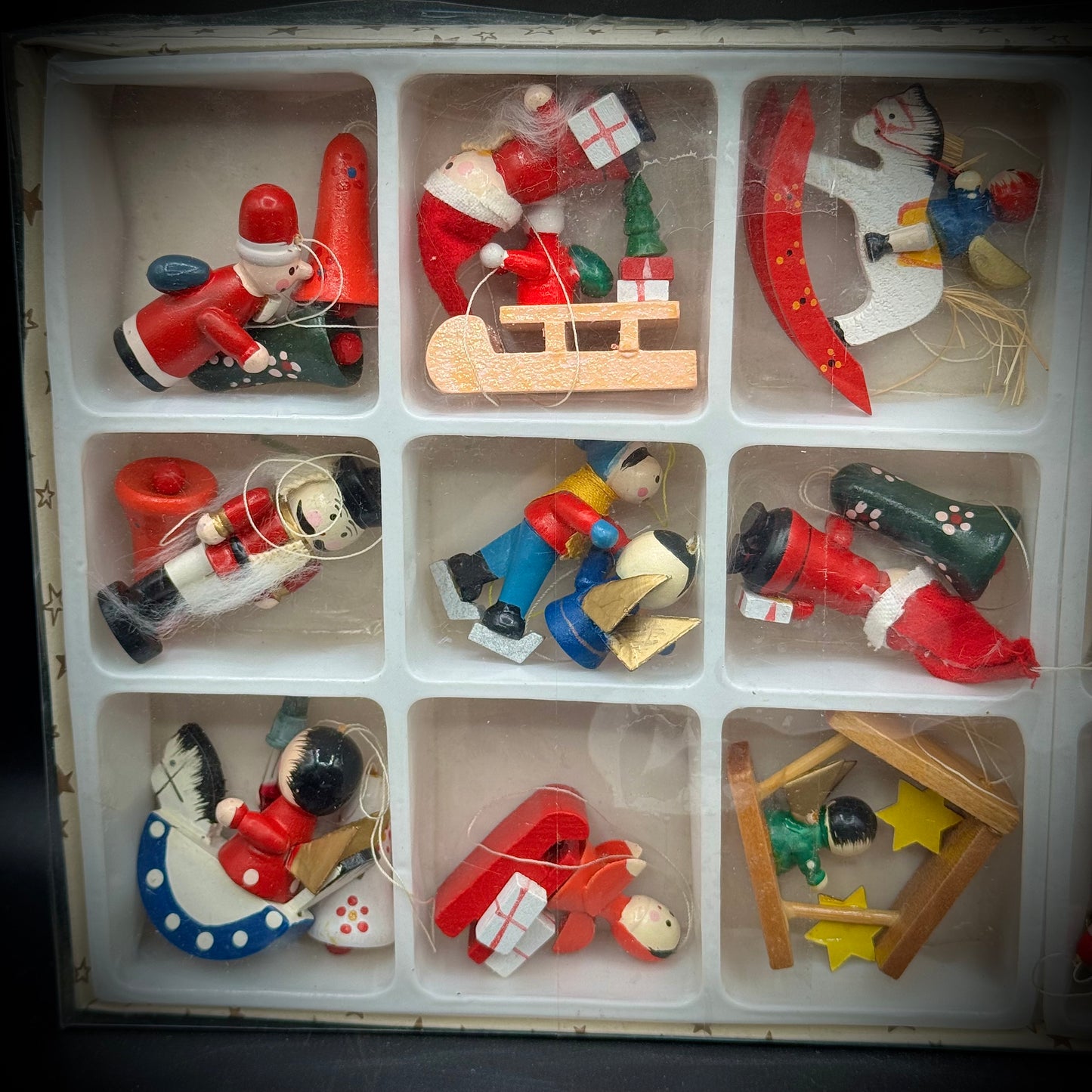 Collection of Vintage Wood Ornaments #1