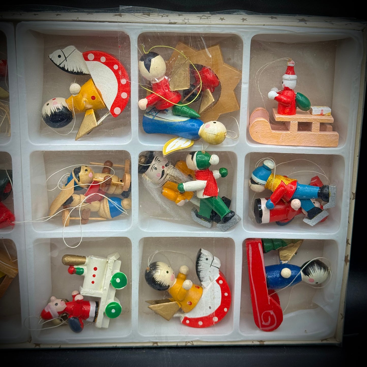 Collection of Vintage Wood Ornaments #1