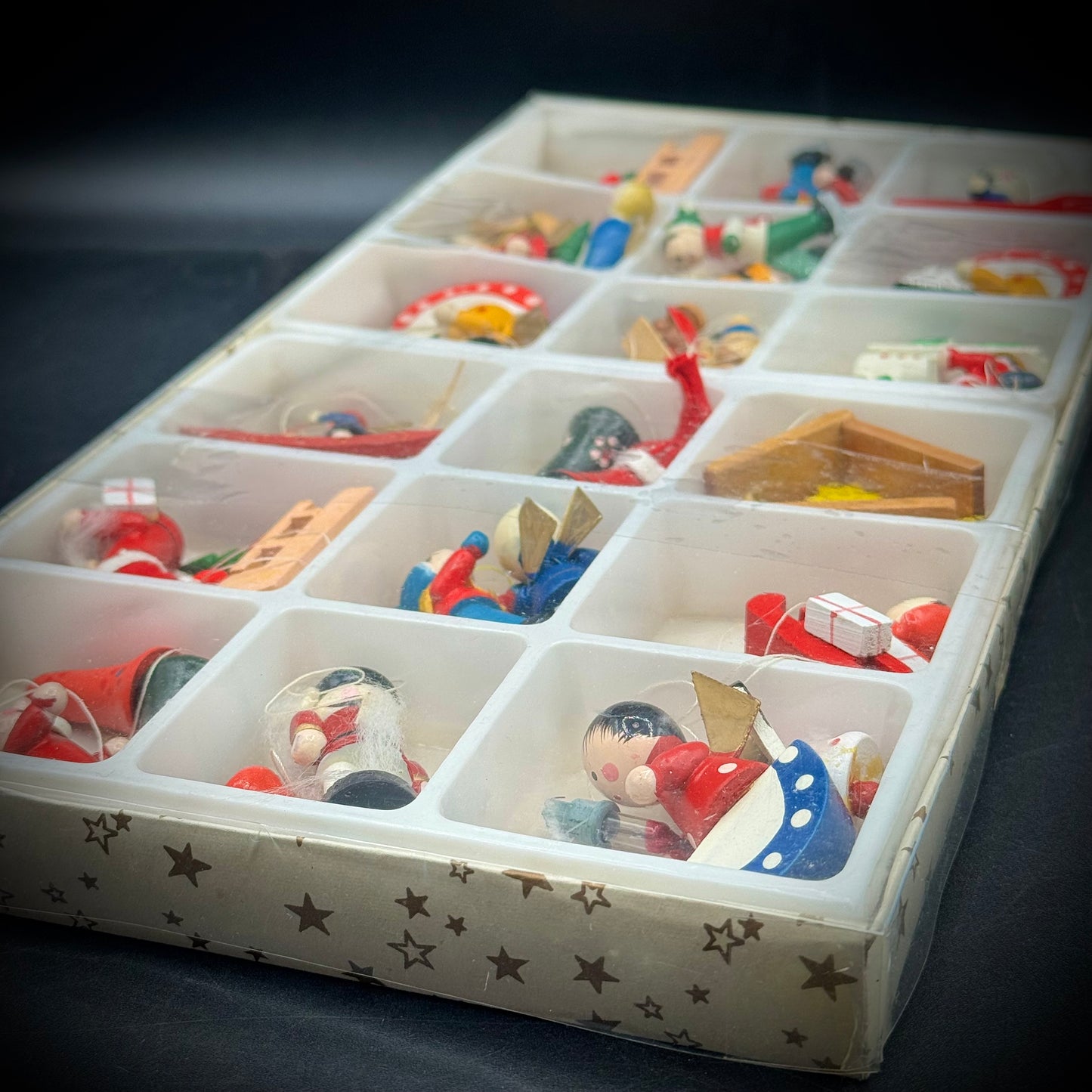 Collection of Vintage Wood Ornaments #1