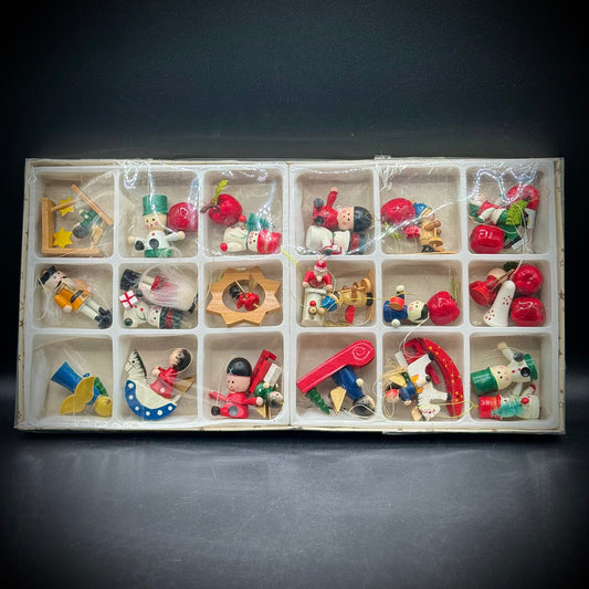 Collection of Vintage Wood Ornaments #2