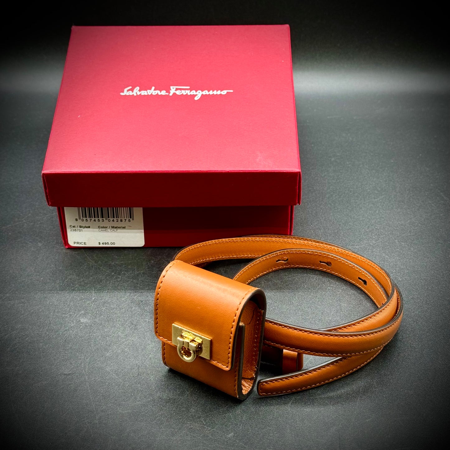 Salvatore Ferragamo Belt with Air Pod Holder