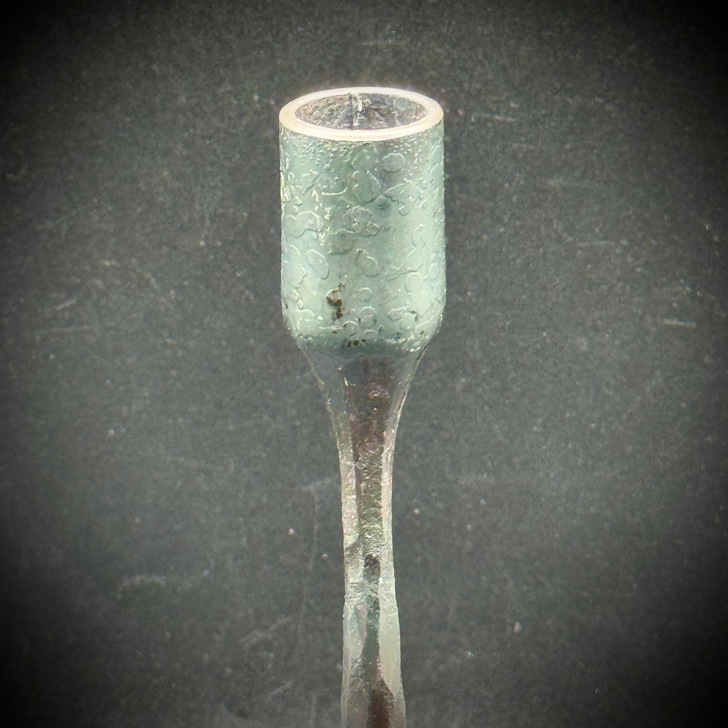 Vintage Brutalist Hand Forged Candle Holder