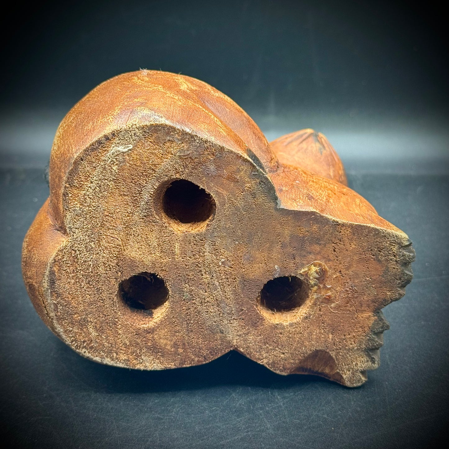 Primitive Folk Art Hand Carved Wood Cat