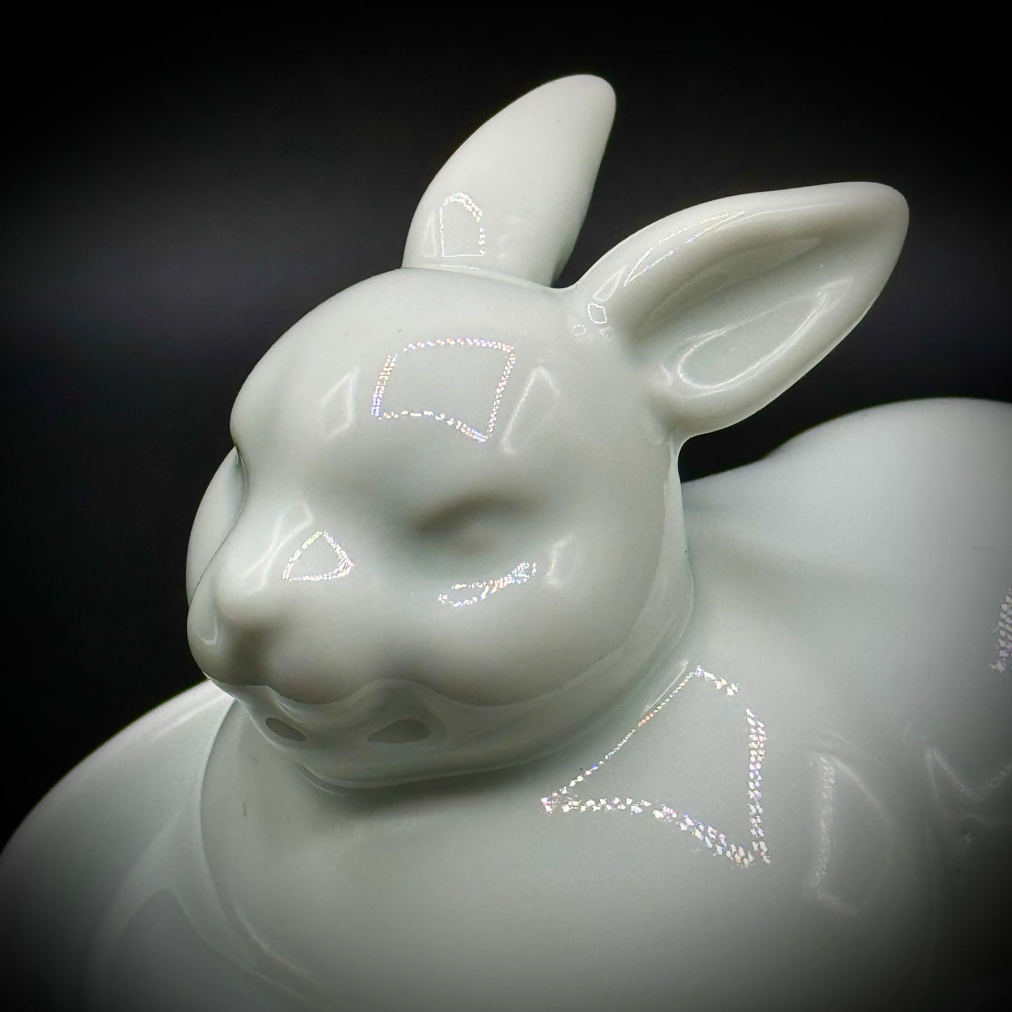 Porcelain Rabbit/Bunny Covered Dish