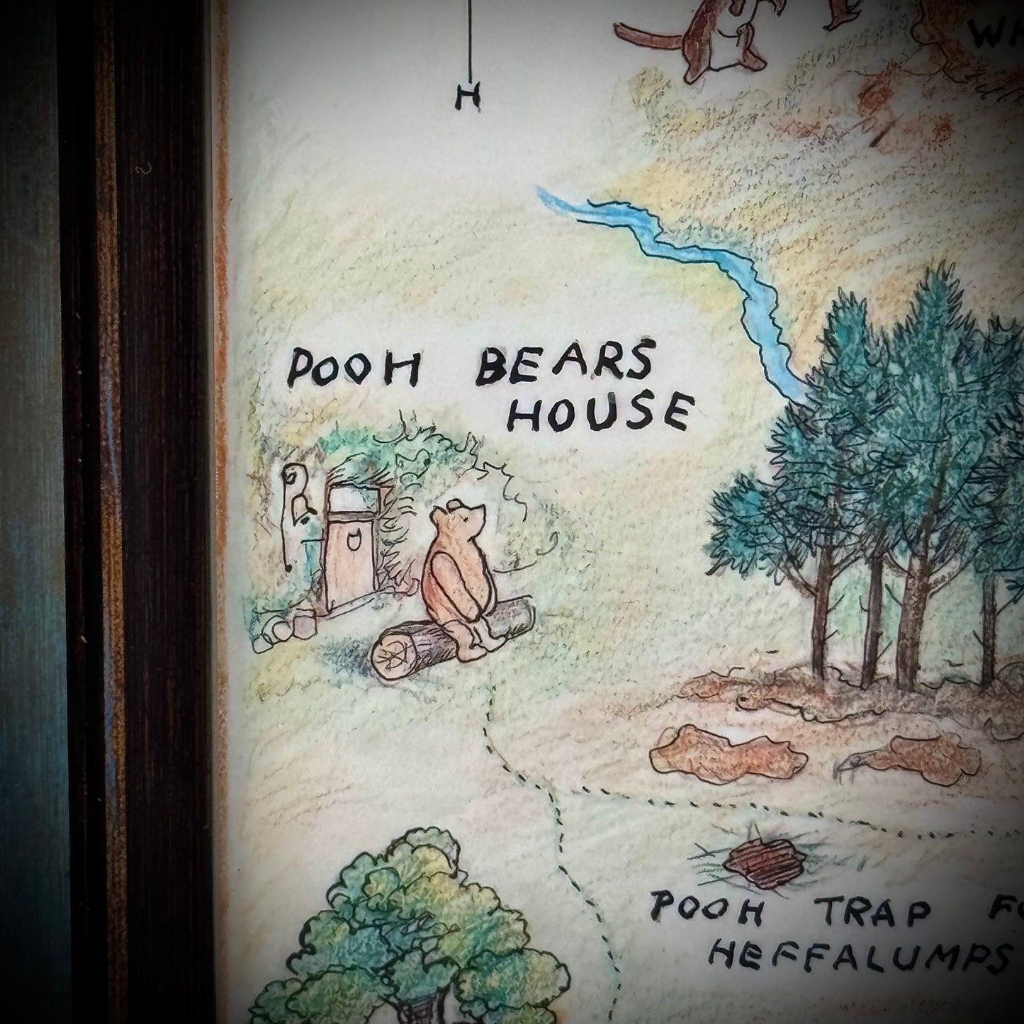 Framed 1959 Lithograph of The 100 Acre Wood