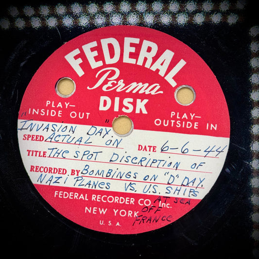 Original 1944 Record Recording - D-Day Reporting