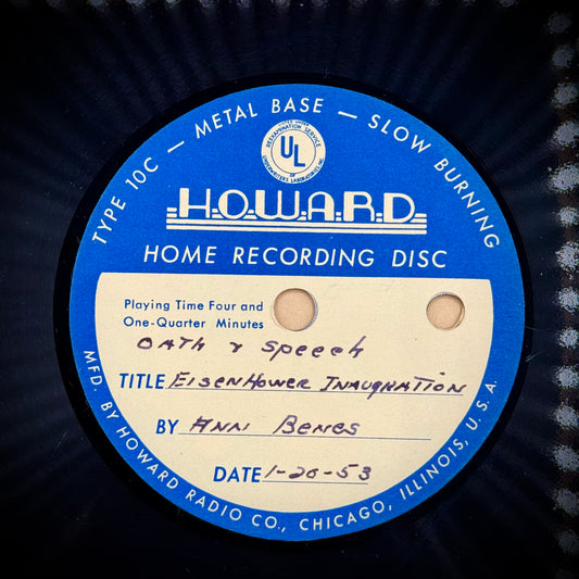 Original 1953 Record Recording - Eisenhower Inauguration