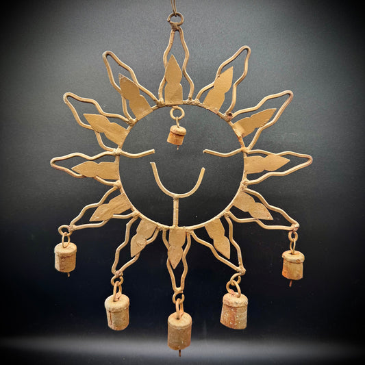 Sun Face Metal Hanging Wind Chime