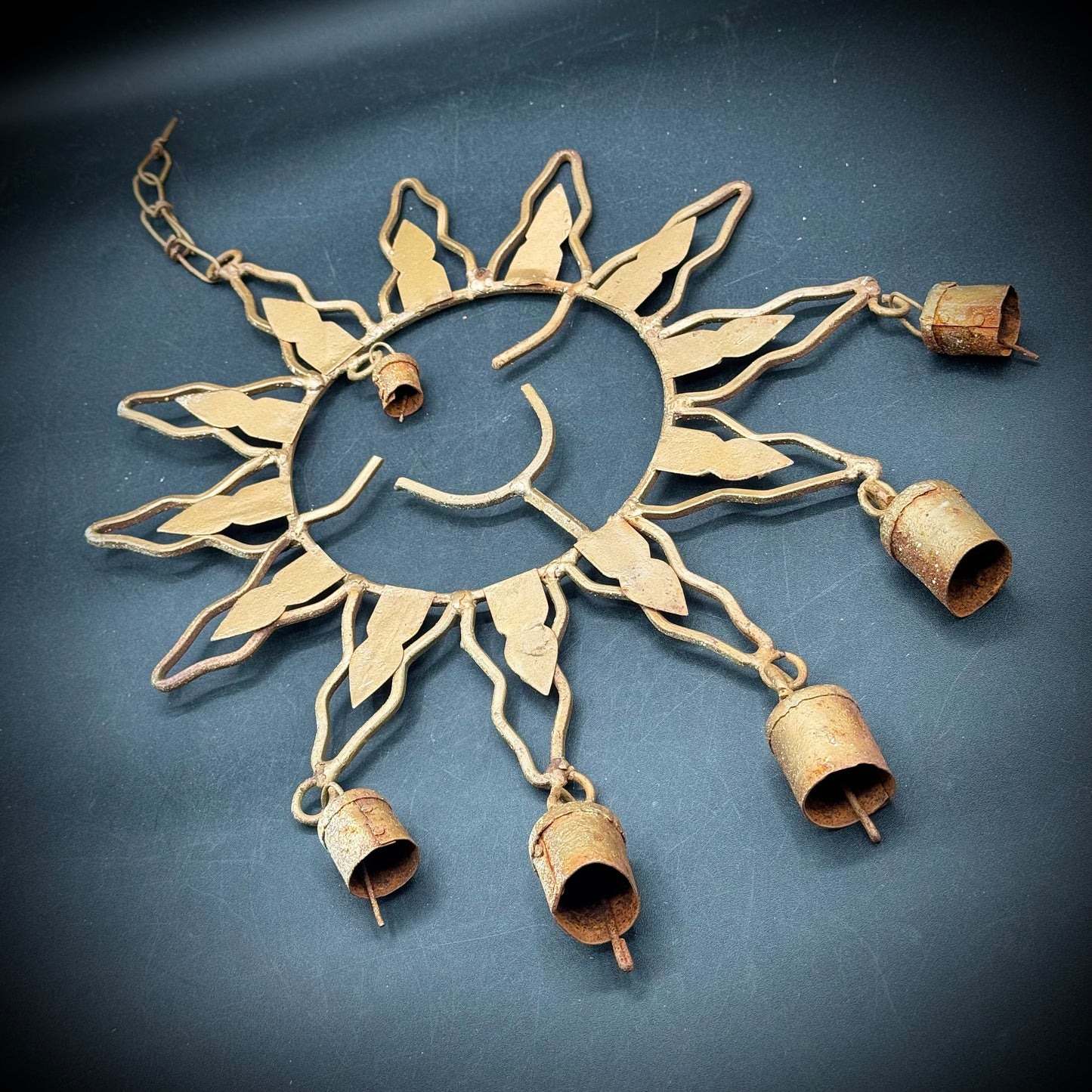 Sun Face Metal Hanging Wind Chime