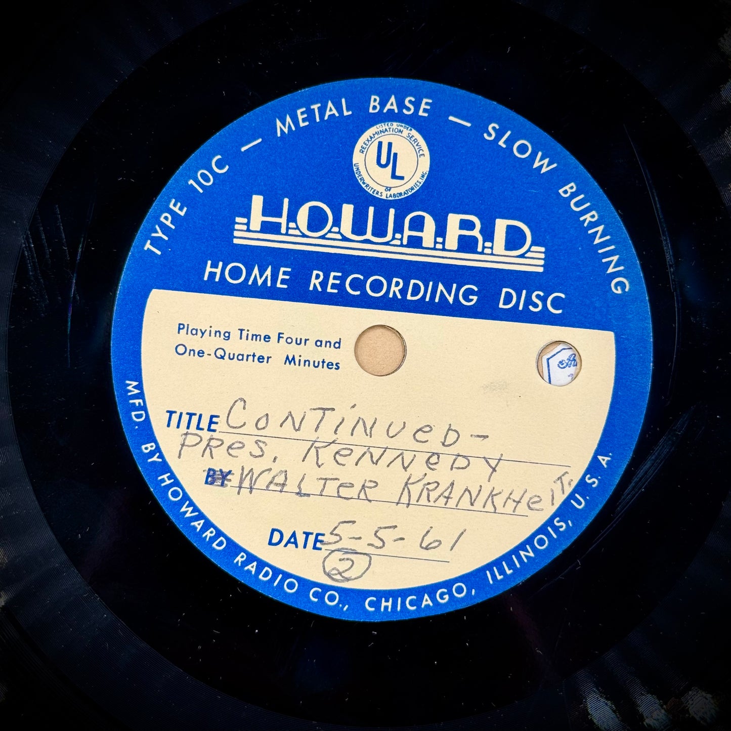 Original 1961 Record Recording - Alan Shepard Launch & JFK Interview