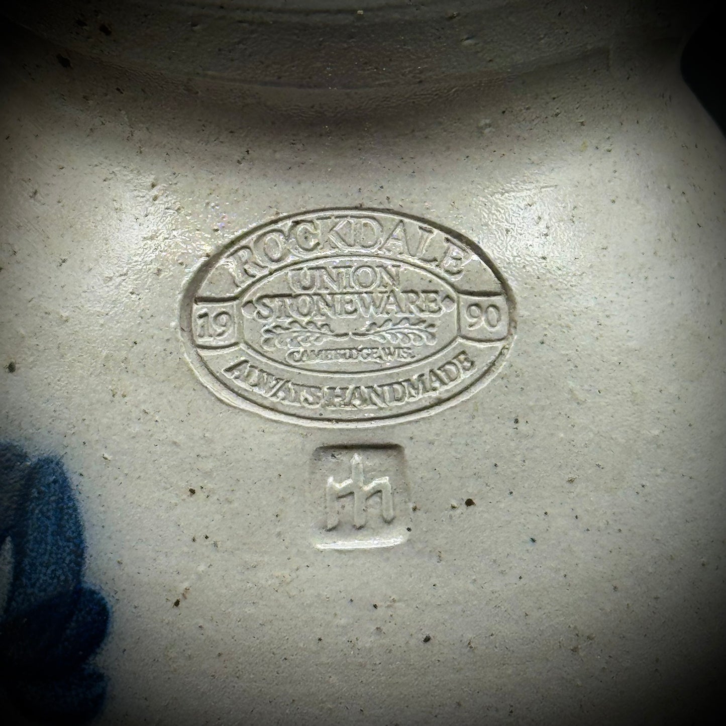 Vintage 1990 Rockdale Union Stonework Pitcher Hand Made - Bay Head, NJ