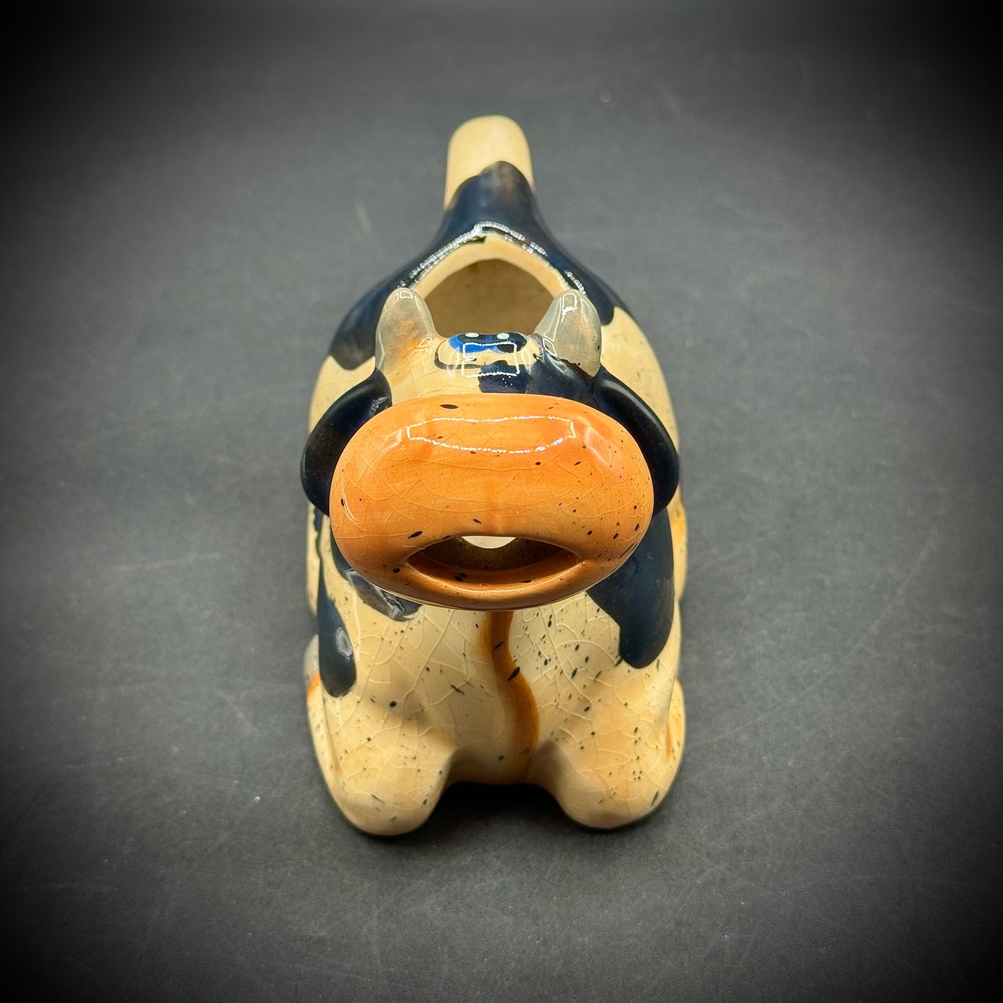 Whimsical Ceramic Resting Happy Cow Creamer
