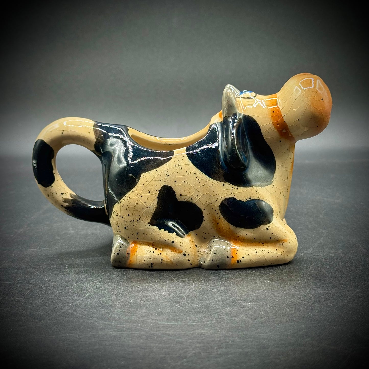 Whimsical Ceramic Resting Happy Cow Creamer