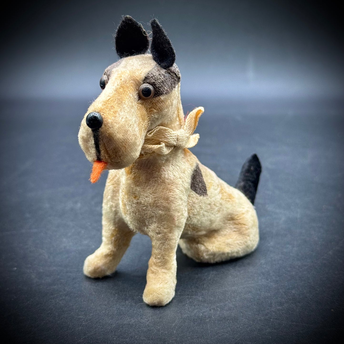 RARE Antique Flocked Fripon Fox Terrier