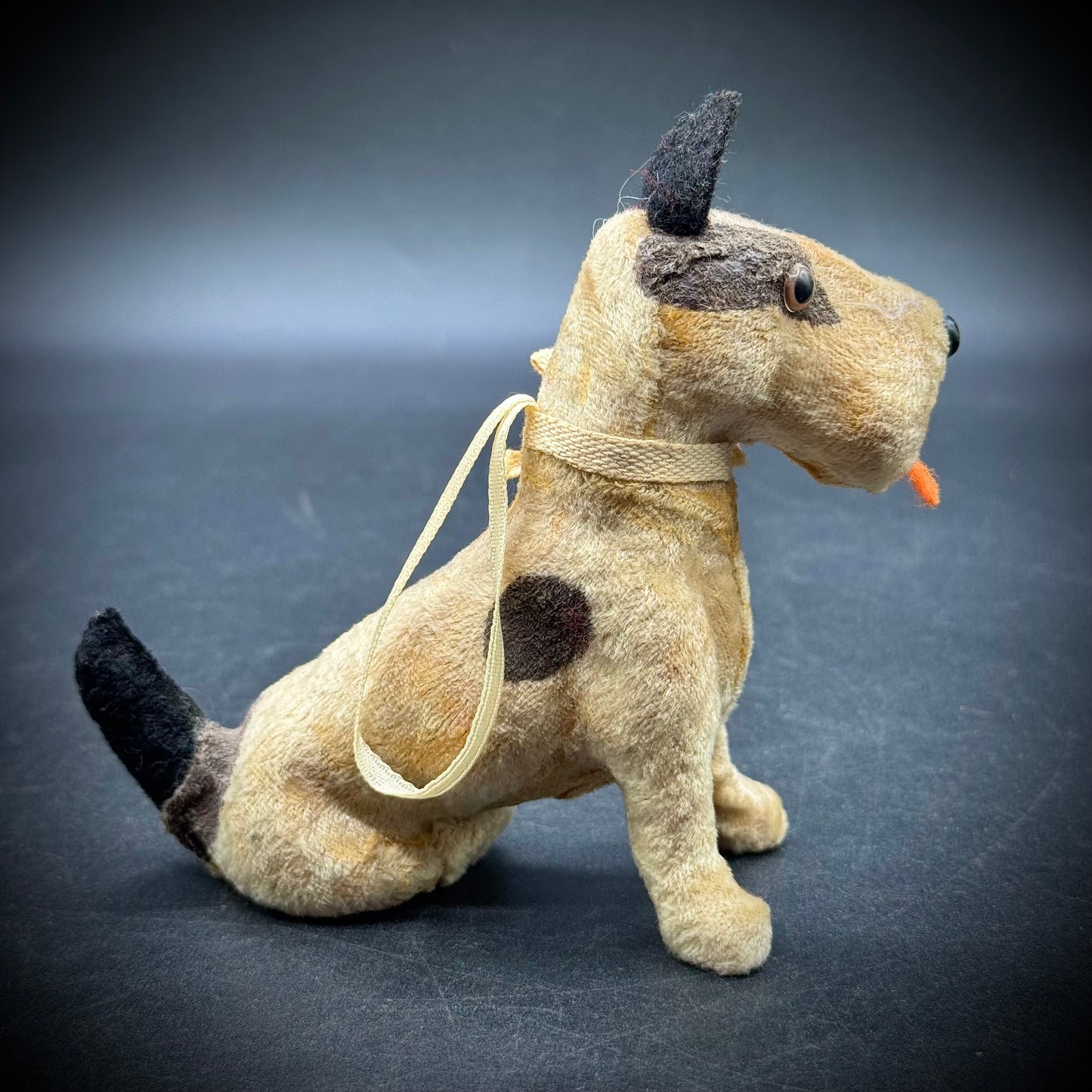 RARE Antique Flocked Fripon Fox Terrier