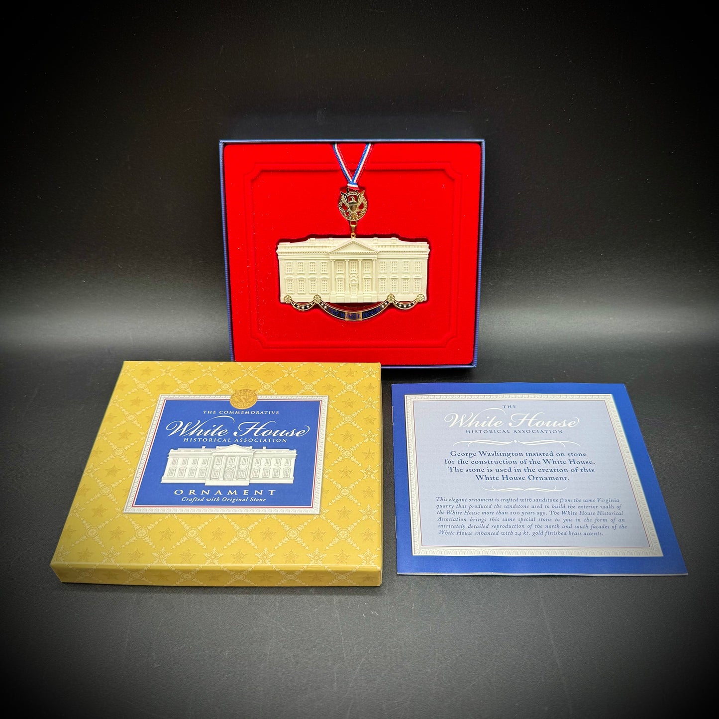 White House Historical Association 2000 Christmas Ornament - Quarry Stone Facade