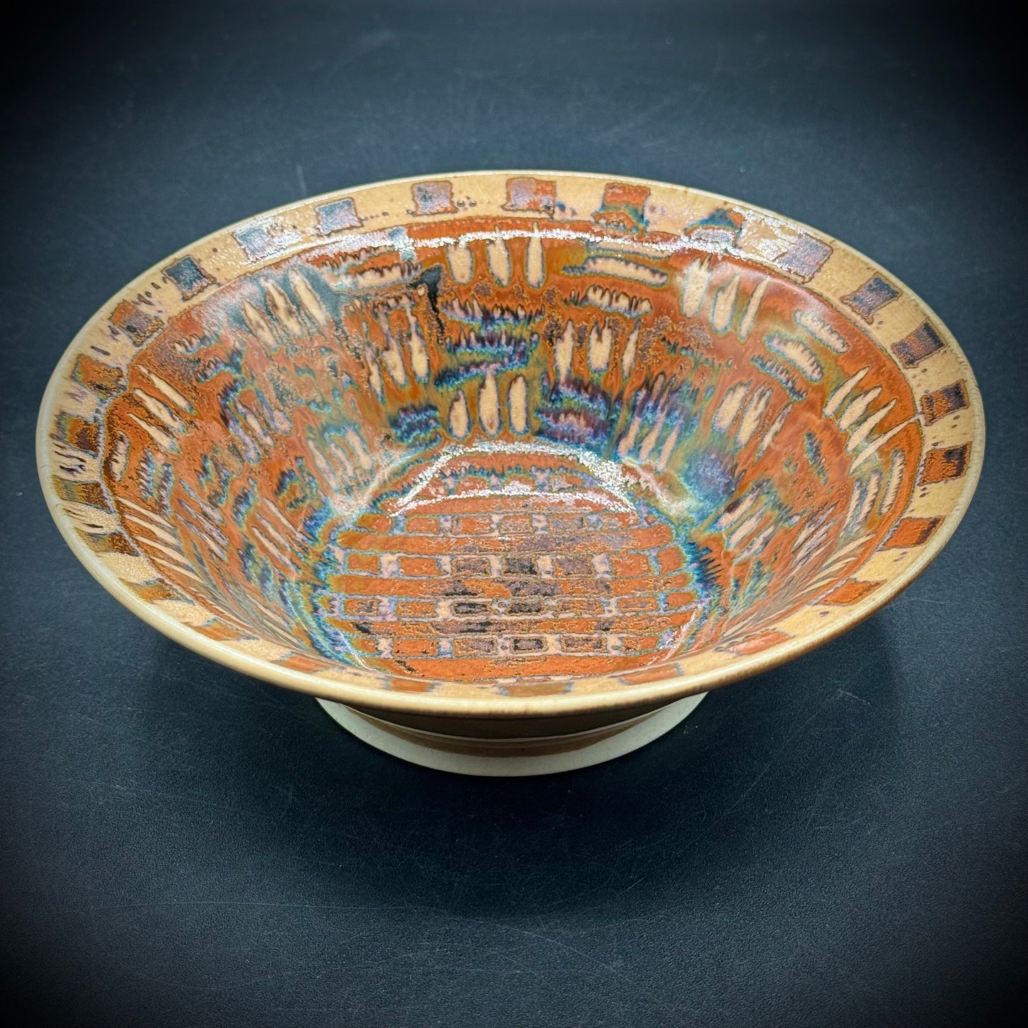 Beautiful Artist Signed Ceramic Bowl