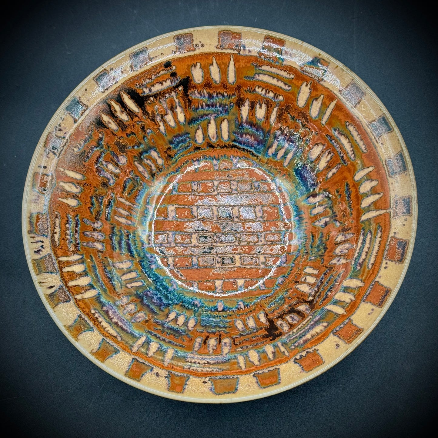 Beautiful Artist Signed Ceramic Bowl