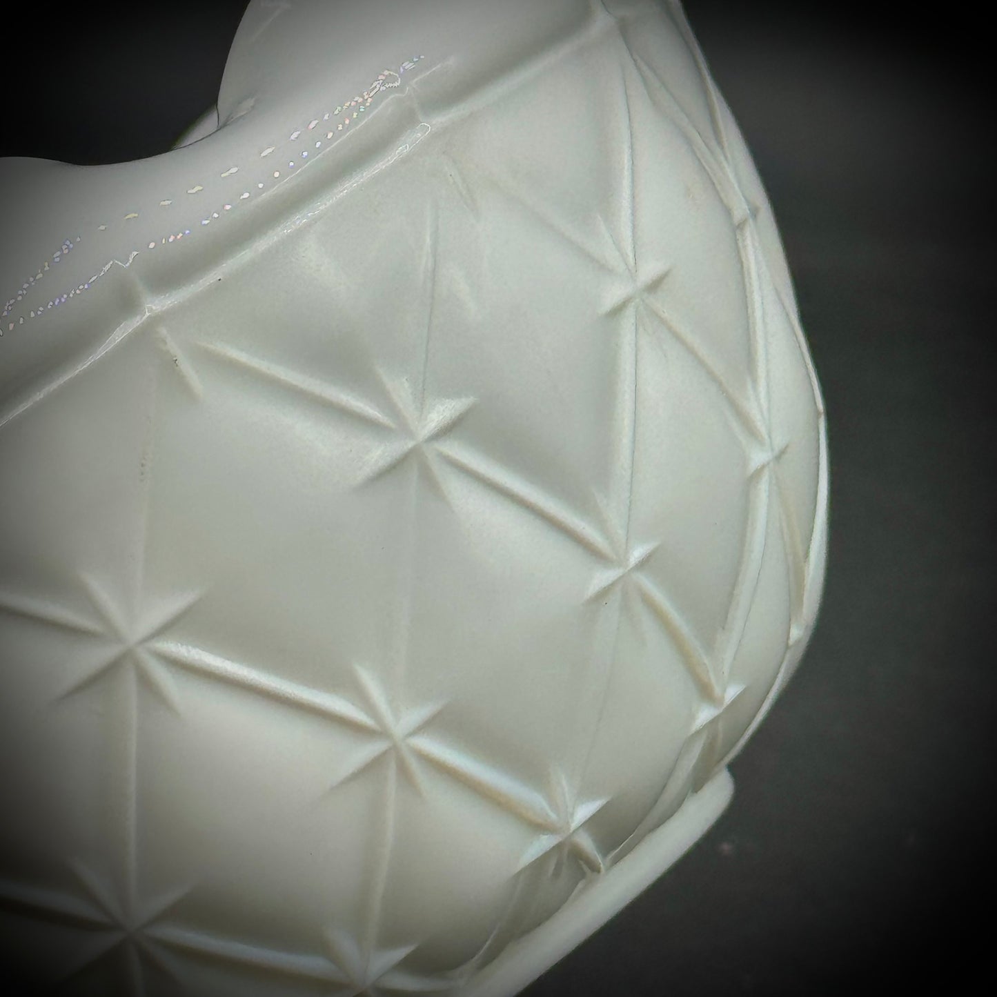 Vintage Indiana Milk Glass Quilted Diamond Duette Bowl