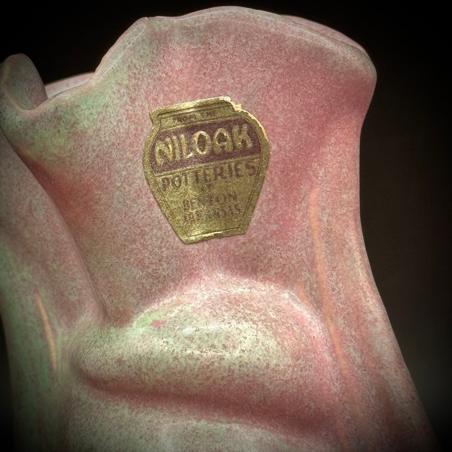 Vintage Niloak Arkansas Pottery Vase w/Original Label