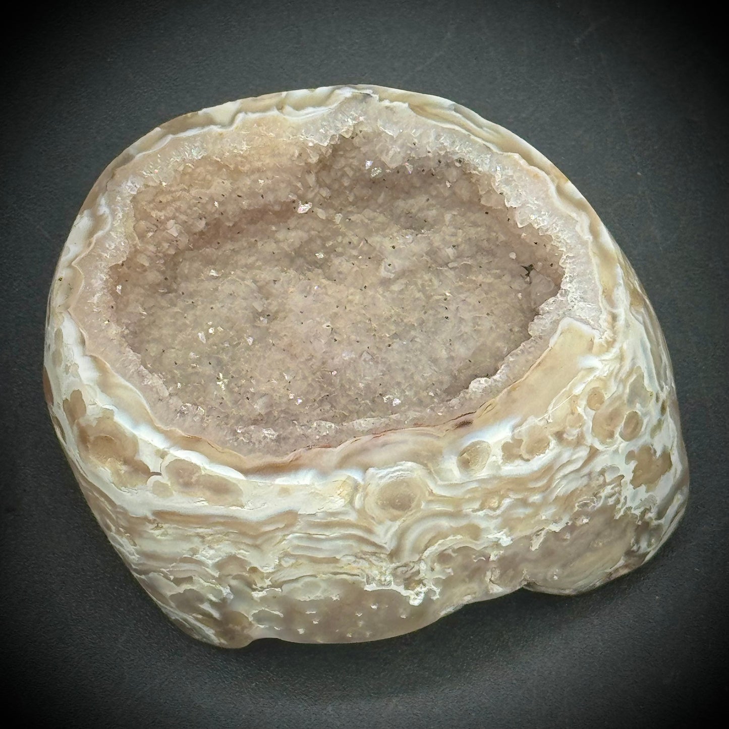 Cut Stone Geode Trinket Box