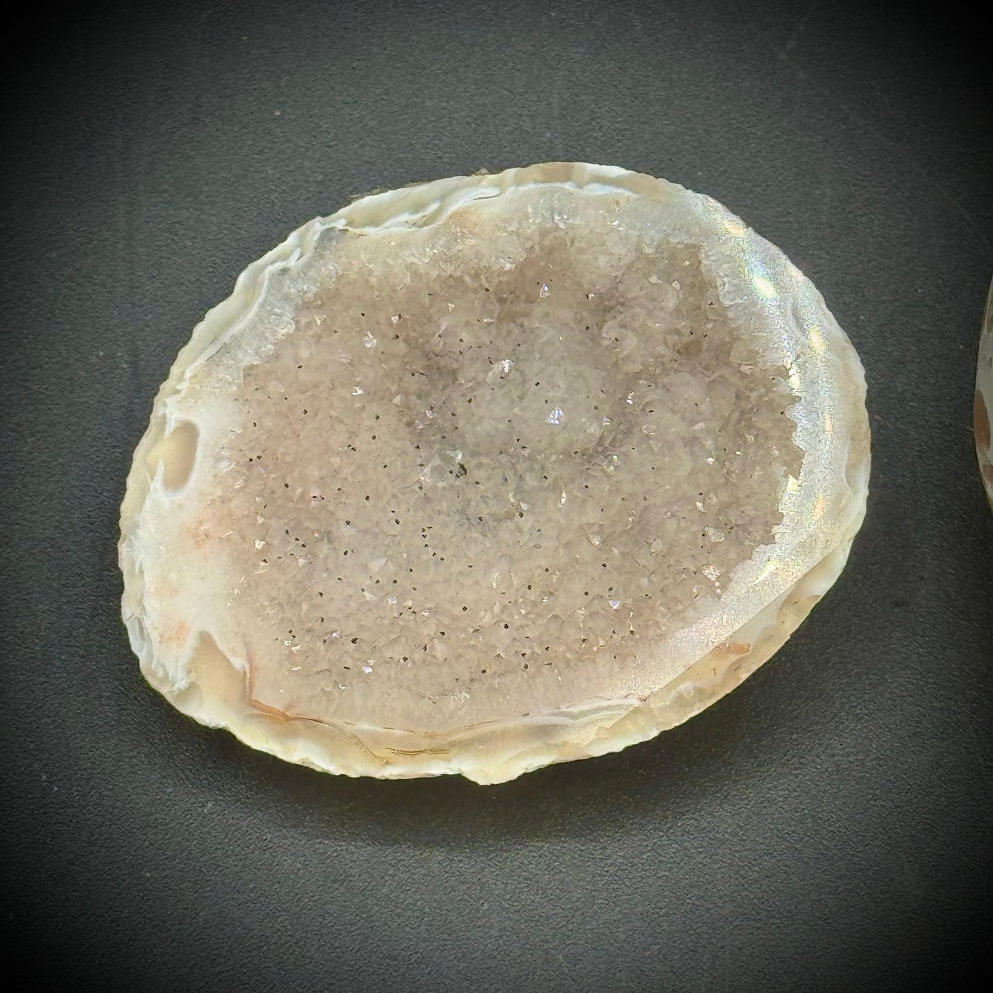 Cut Stone Geode Trinket Box