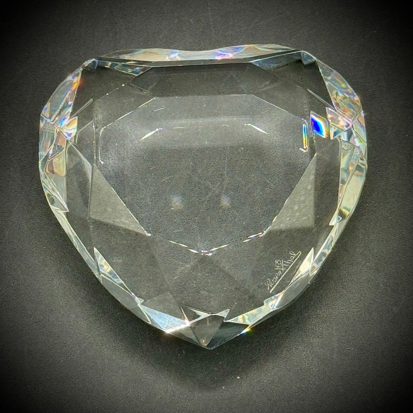 Rosenthal Signed Crystal Heart