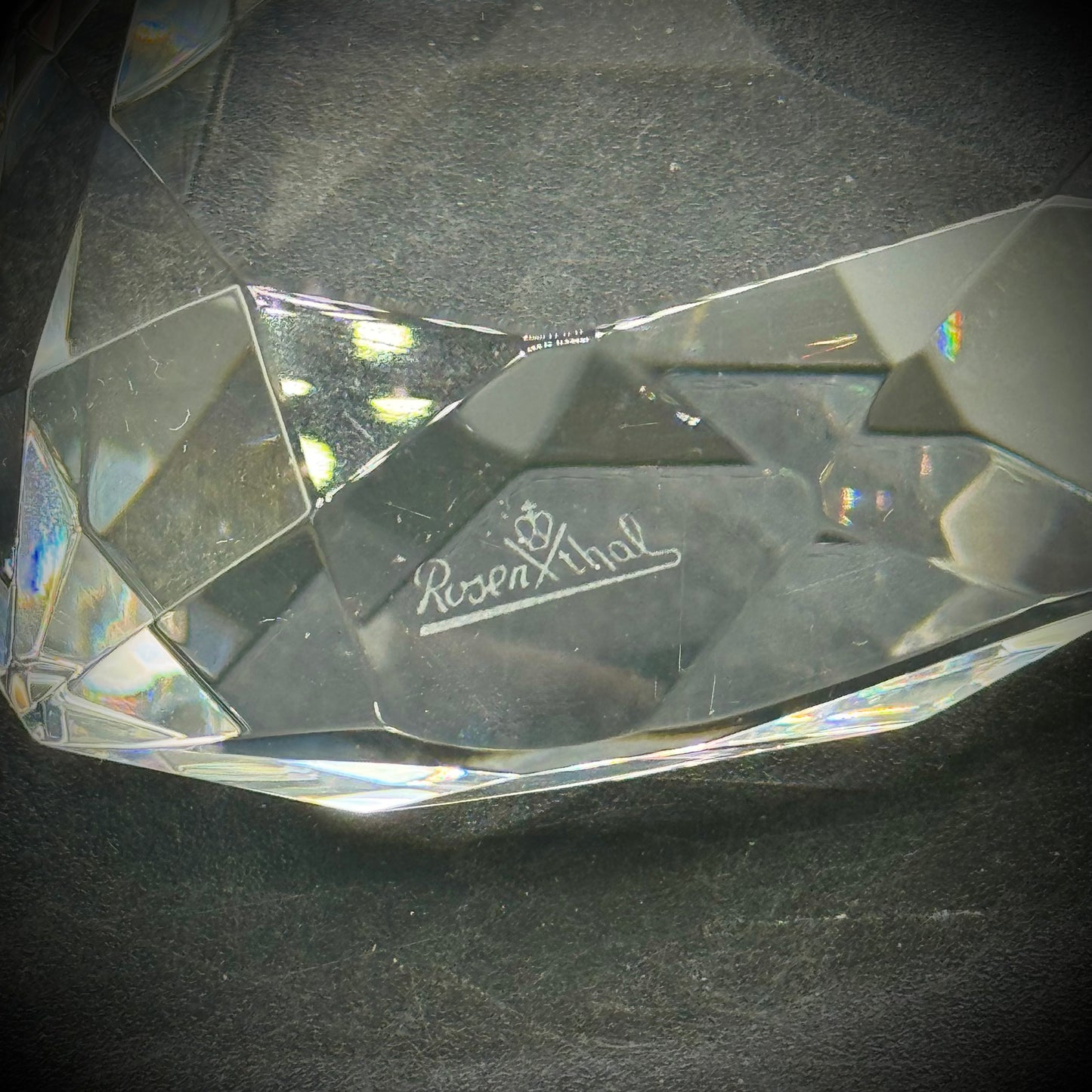 Rosenthal Signed Crystal Heart