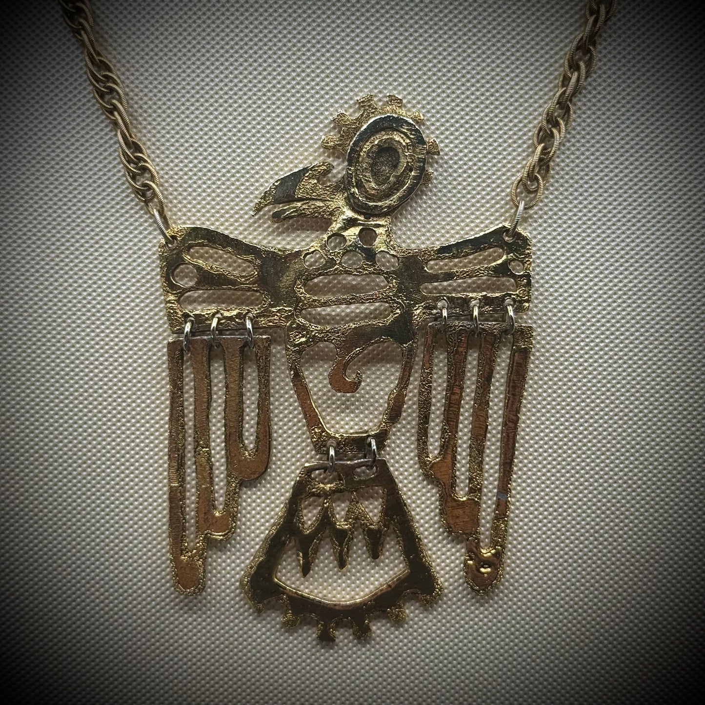 RARE Vintage Mr. We Large Articulating Thunderbird Necklace