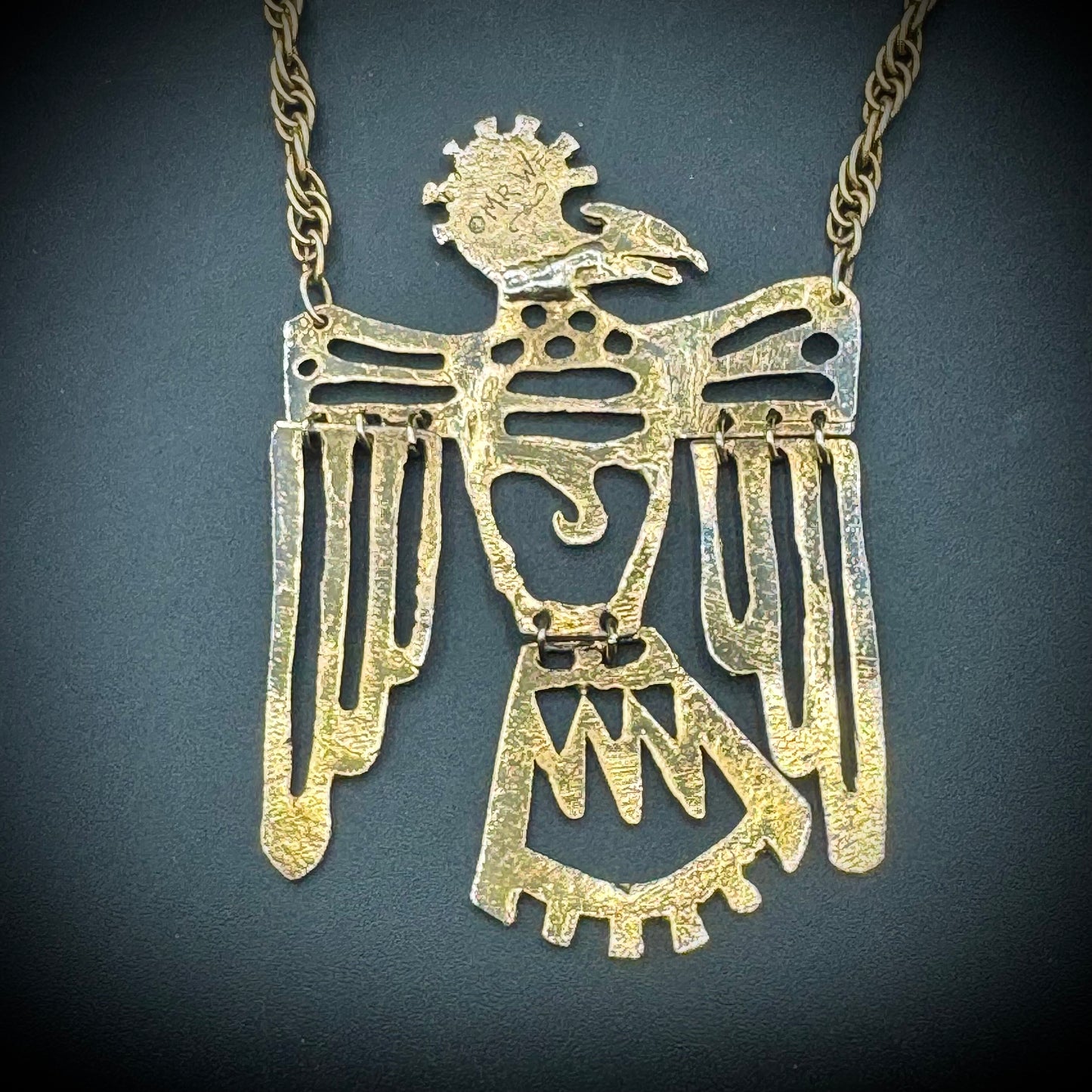 RARE Vintage Mr. We Large Articulating Thunderbird Necklace