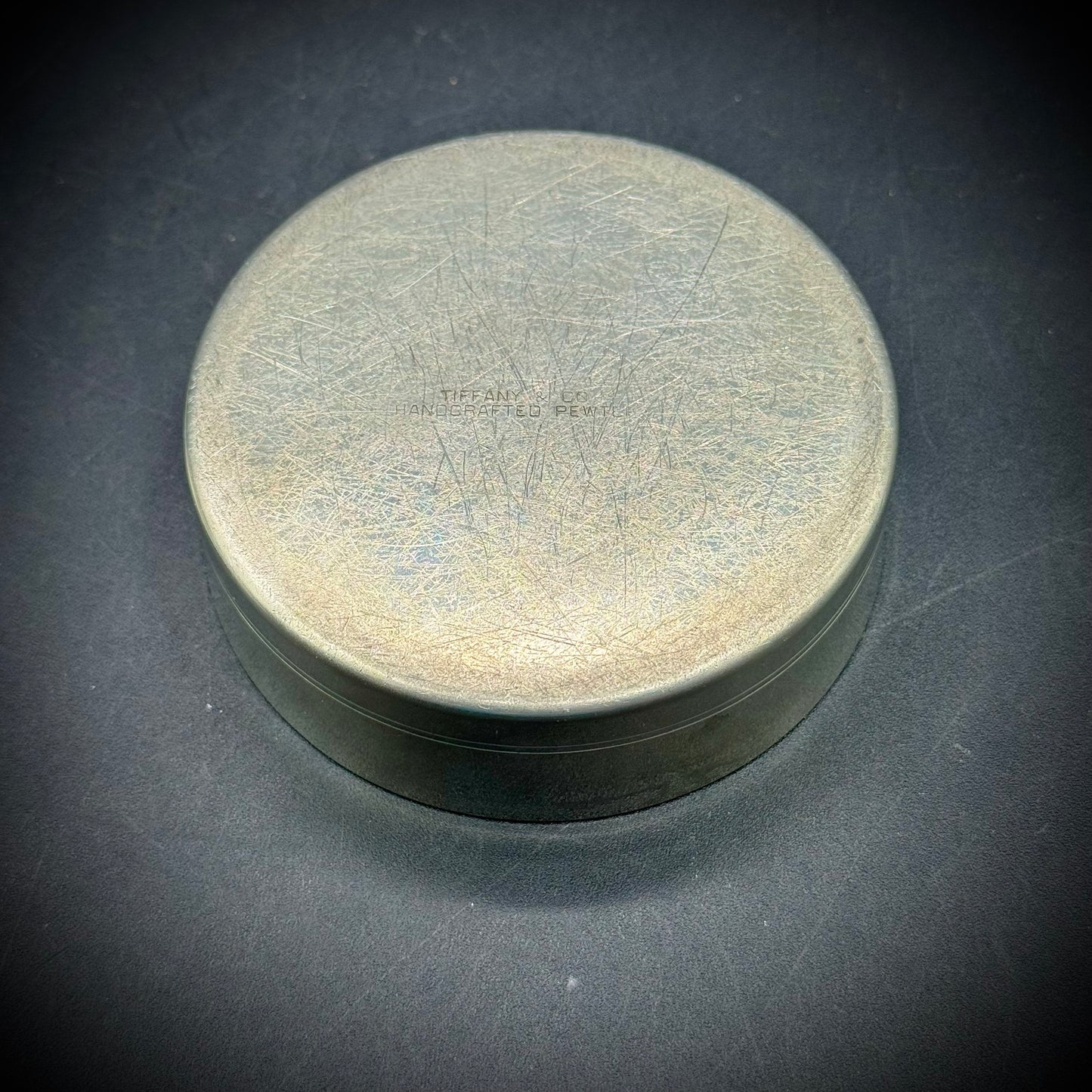 Vintage Tiffany & Company Handcrafted Pewter Lidded Box