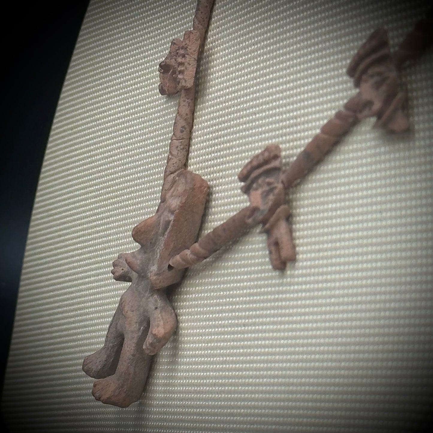 Latin American Tribal Clay Fetish Necklace