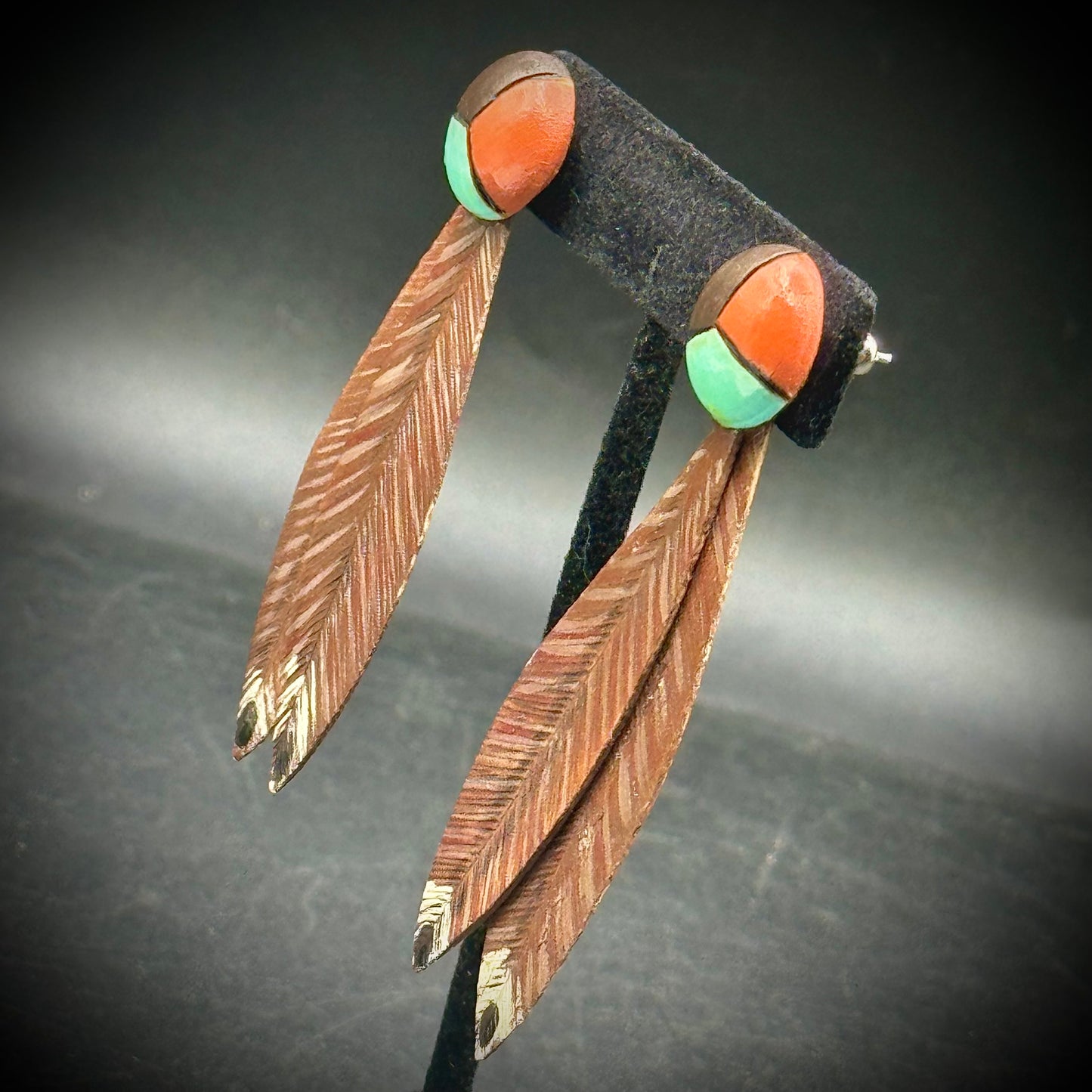 Native American Motif Feather Earrings