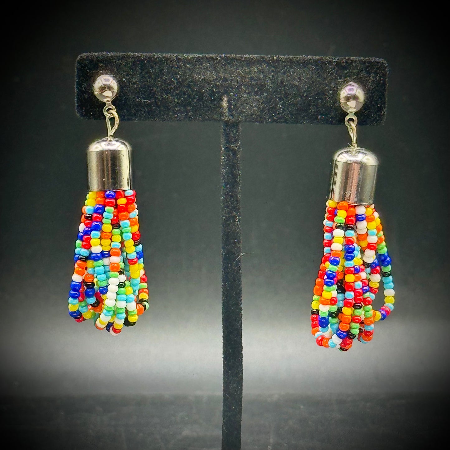 Colorful Dangle Bead Earrings