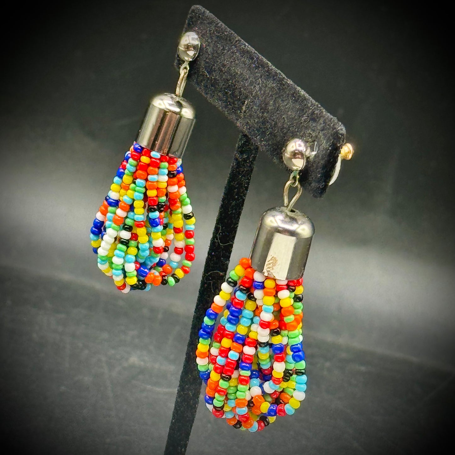 Colorful Dangle Bead Earrings