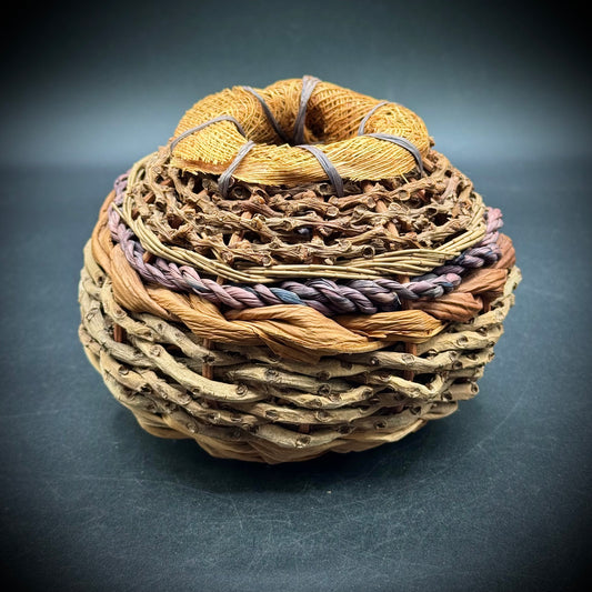 Vintage Hand Made Woven Basket Vase