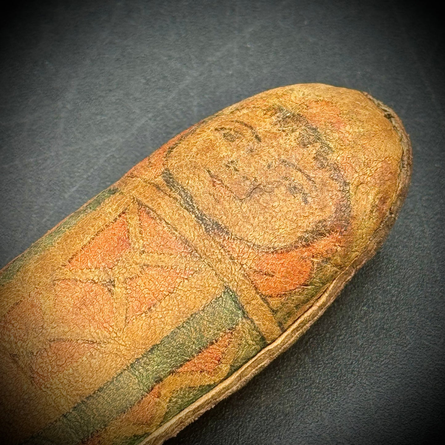 Antique 1800s Native American Sewn Leather Papoose Baby