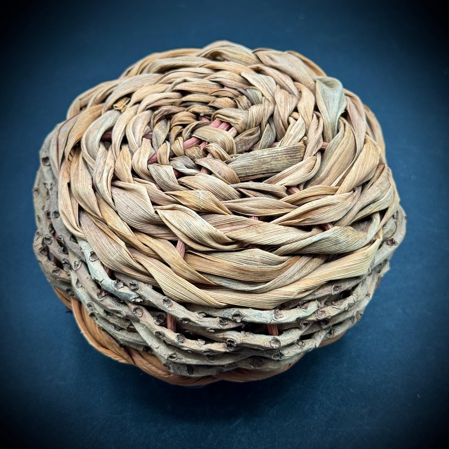 Vintage Hand Made Woven Basket Vase