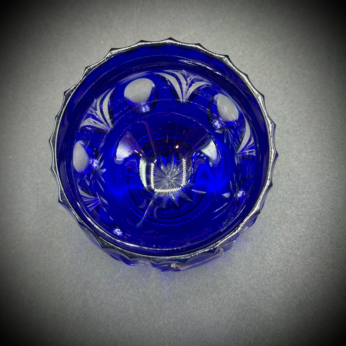 Pair of Vintage Cut to Clear Hungarian Art Glass Votives