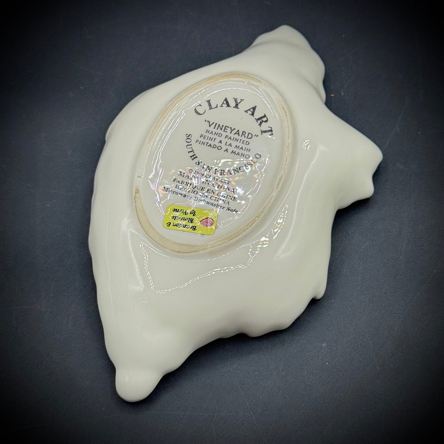 Clay Art of South San Francisco Grape Motif Dish