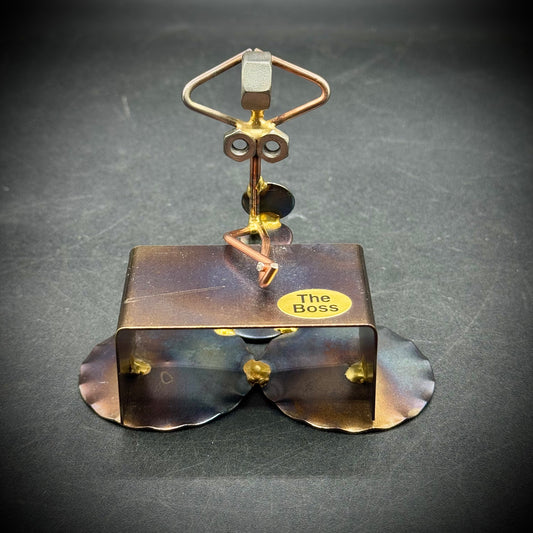 "She's The Boss" Rock Creek Metal Craft Sculpture - Made in USA
