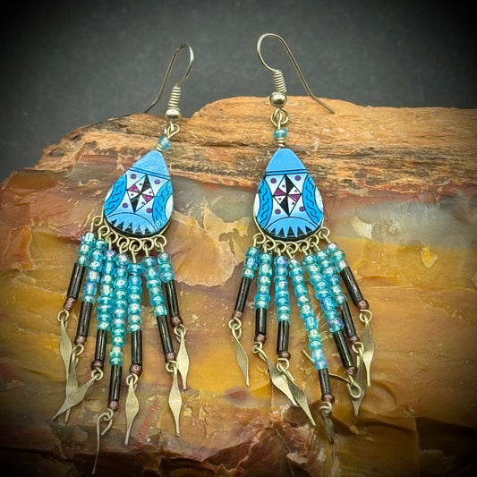 Native American Bead Dangle Earrings