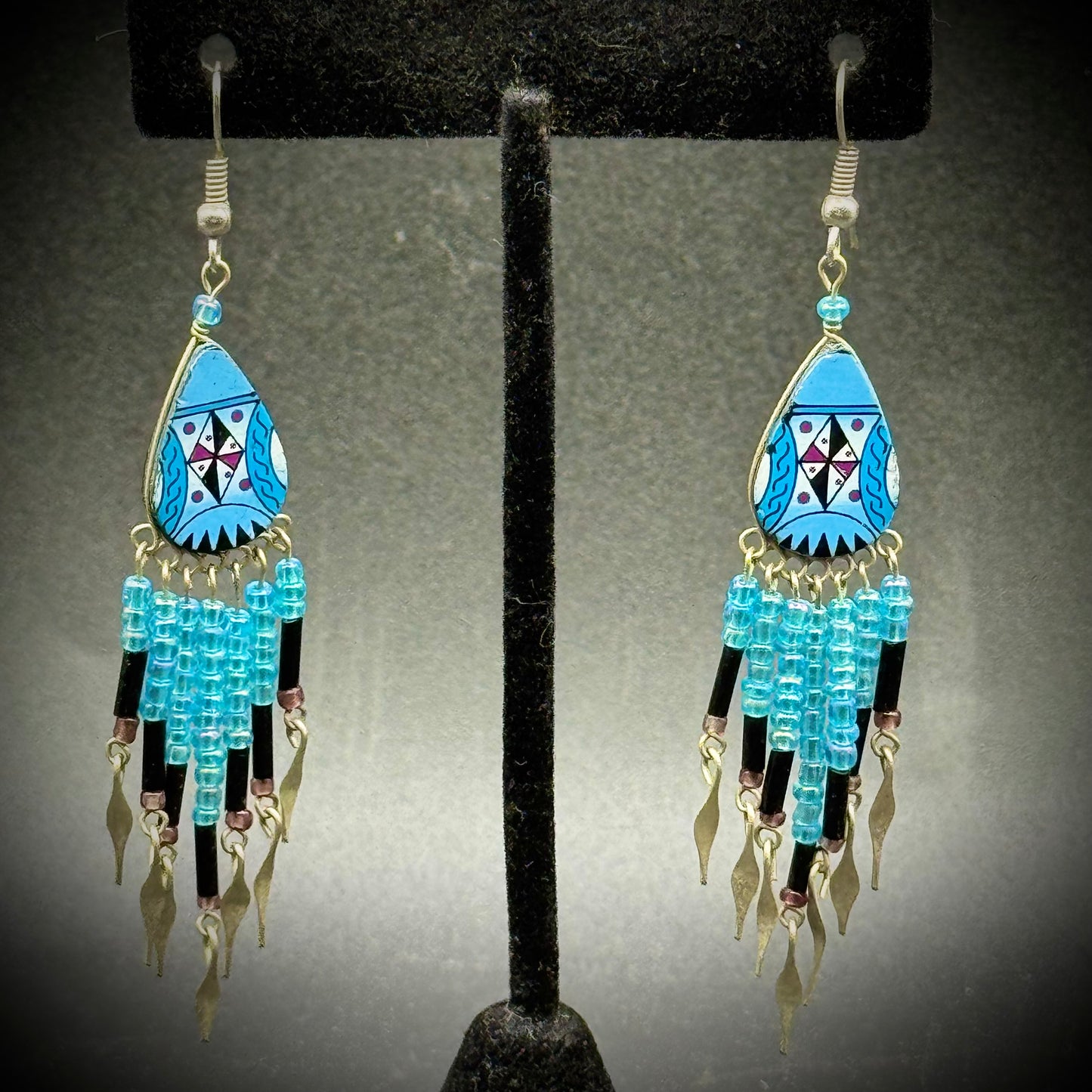 Native American Bead Dangle Earrings