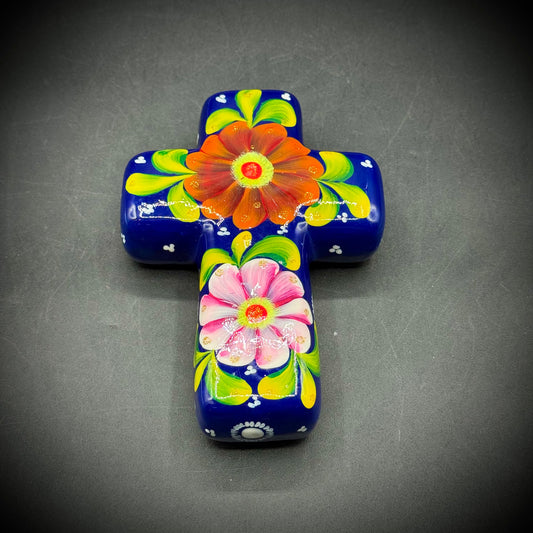 Colorful Talavera Pottery Cross
