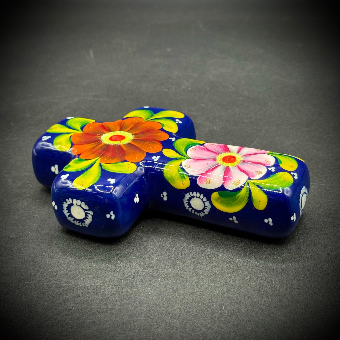 Colorful Talavera Pottery Cross