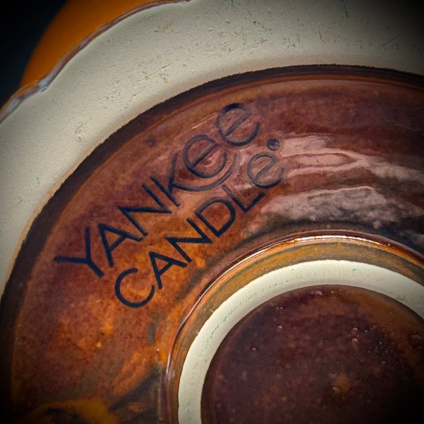 Yankee Candle Halloween "Boney Buzz" Pumpkin Jar Candle Holder