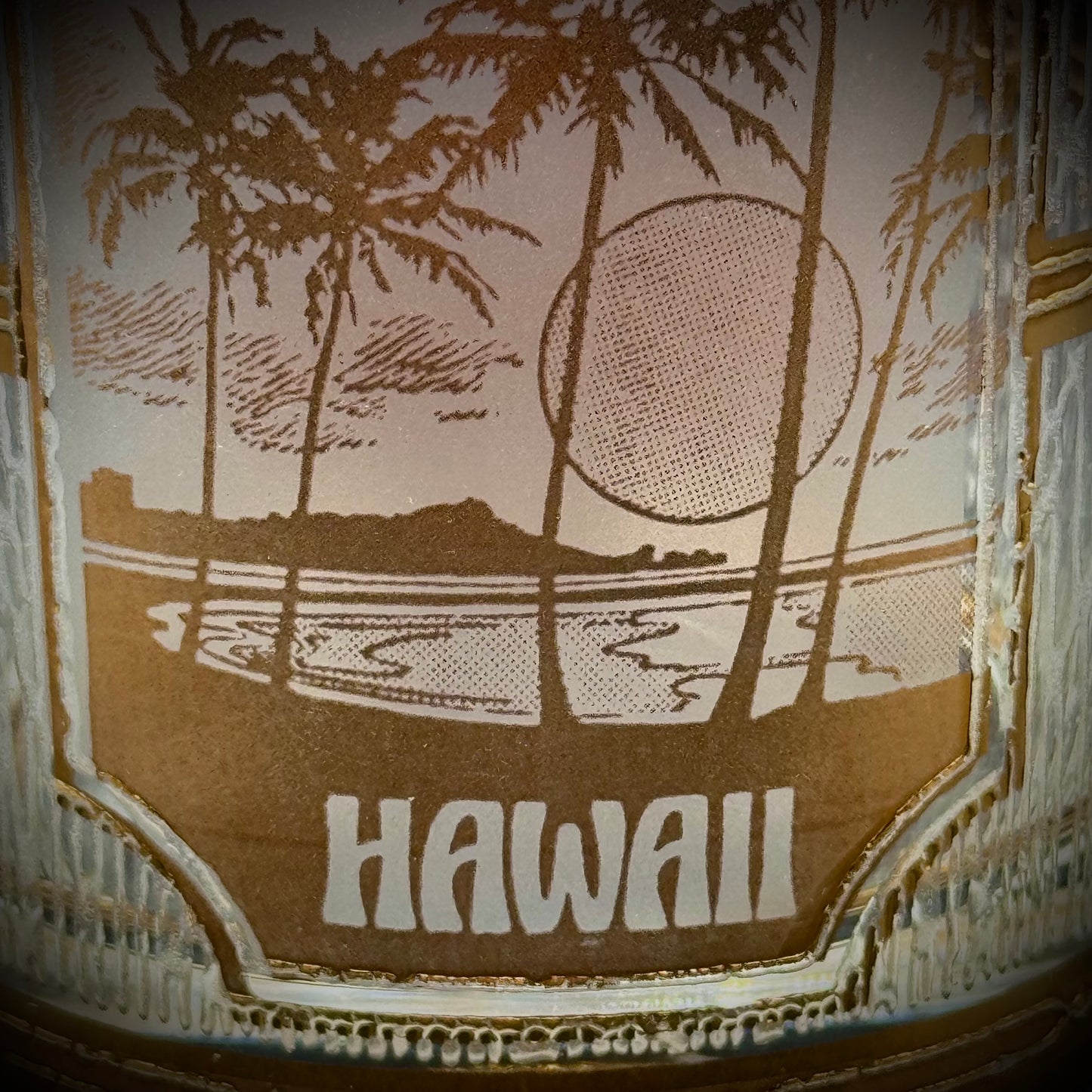 Vintage Culver Gold Trim Hawaii Souvenir Glass